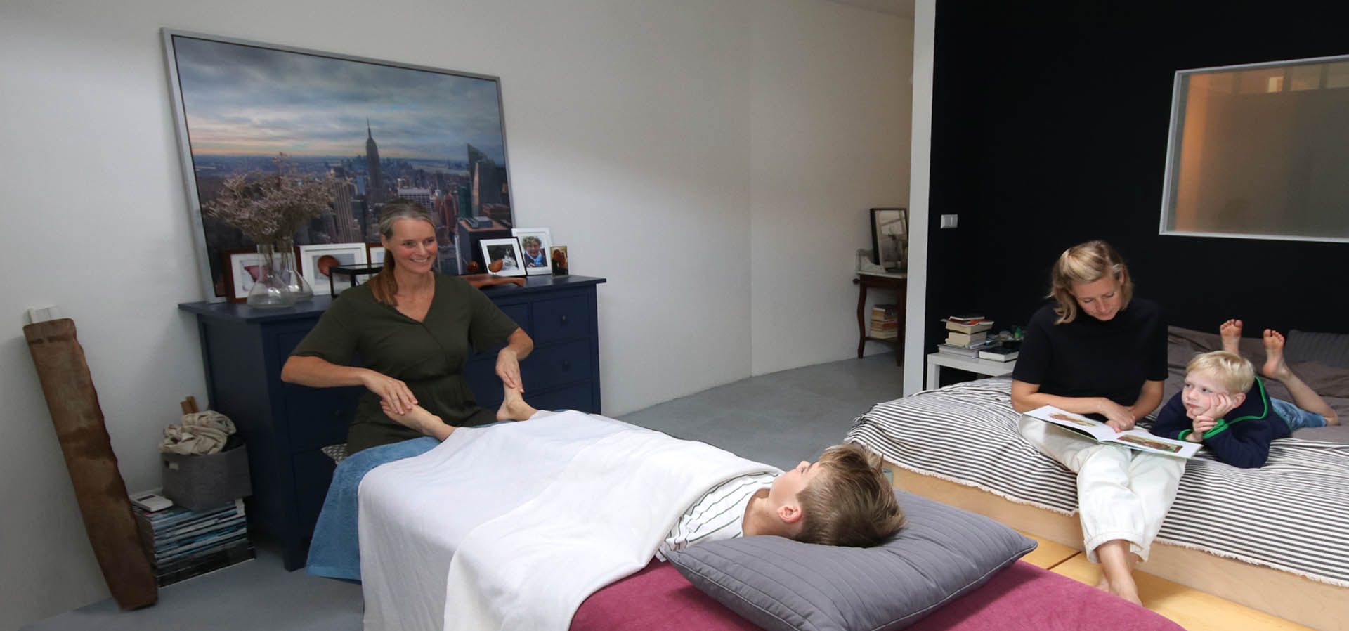 Familievoetreflexologie, een massage voor het hele gezin